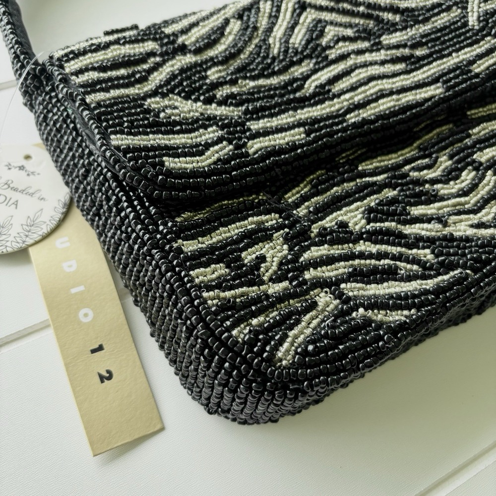 Viral Tik Tok Animal Print Zebra Beaded Bag - Picture 7 of 13